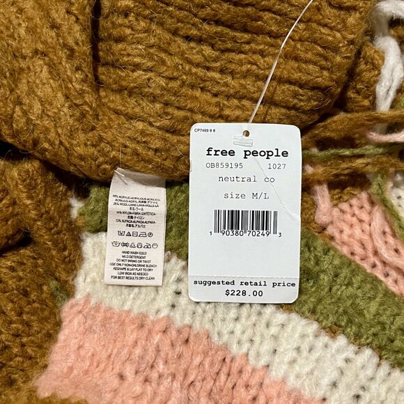 Free People Hooded Poncho Jacket - NEW - Picture 3 of 8